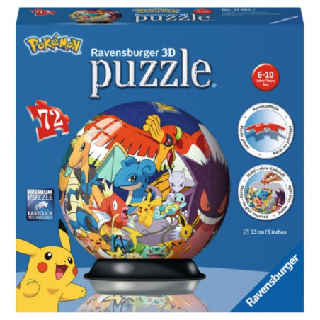 PUZLE 72 POKEMON BALL 3D