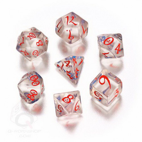 QW DADOS RPG CLASICO SET TRANSPARENTES (7)