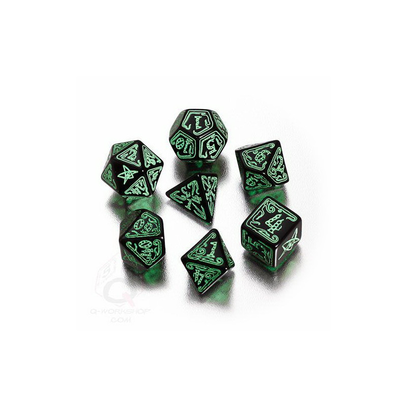 QW DADOS CTHULHU SET NEGRO (7)