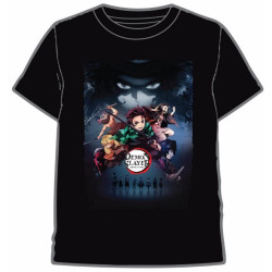 CAMISETA DEMON SLAYER PERSONAJES NEGRO T.S