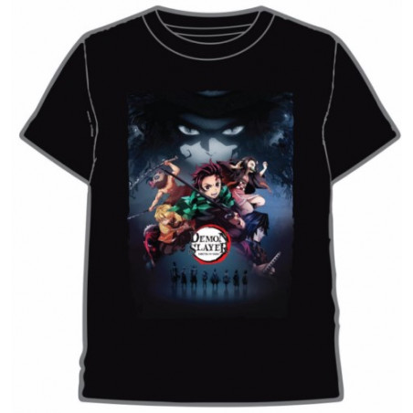 CAMISETA DEMON SLAYER PERSONAJES NEGRO T.S