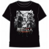 CAMISETA ATAQUE TITANES PERSONAJES NEGRO T. M