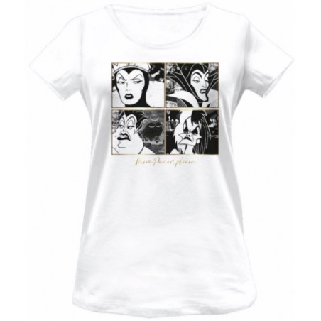 CAMISETA VILLANAS DISNEY MUJER BLANCO T.S