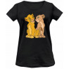 CAMISETA DISNEY SIMBA Y NALA MUJER NEGRO T.S