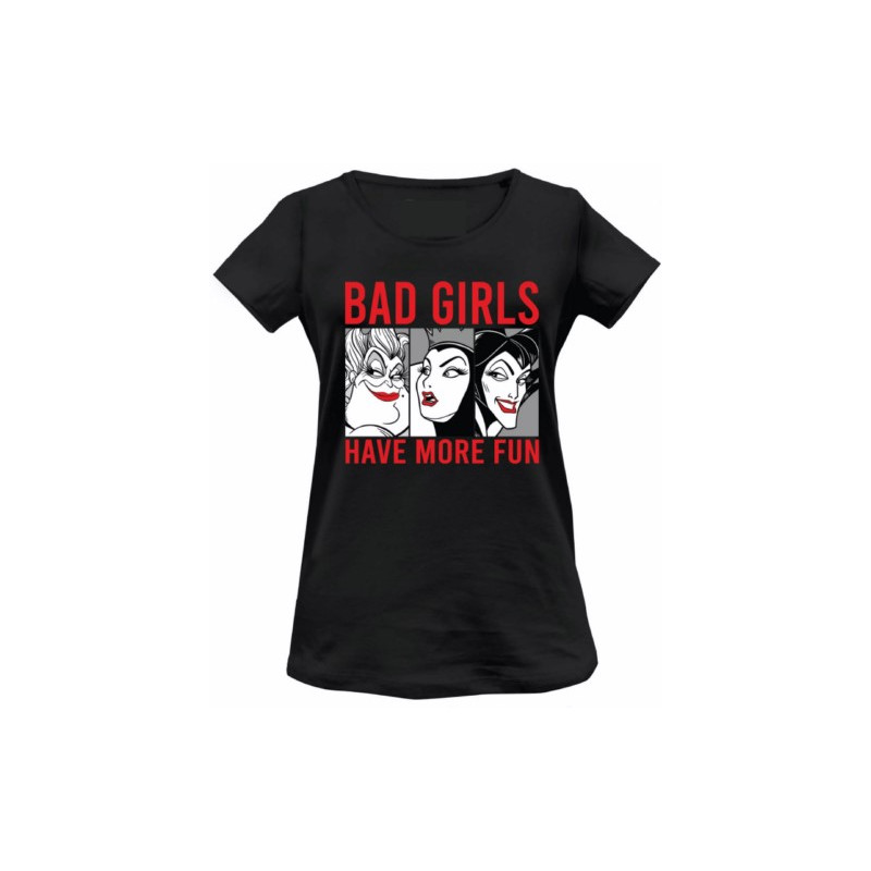 CAMISETA BAD GIRLS DISNEY MUJER NEGRO T.S