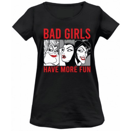 CAMISETA BAD GIRLS DISNEY MUJER NEGRO T.S