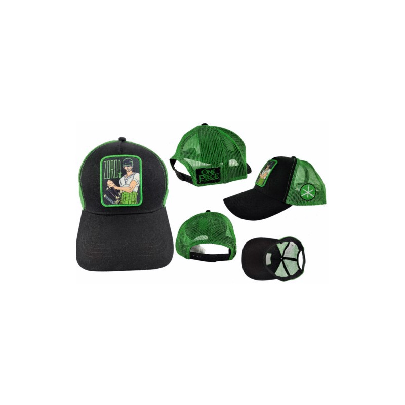 GORRA ONE PIECE TRUCKER ZORO NEGRO/VERDE