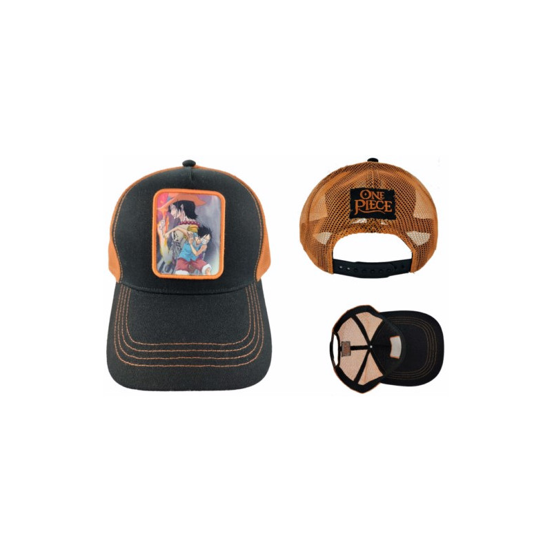 GORRA ONE PIECE TRUCKER PORTGAS/LUFFY NEGRO