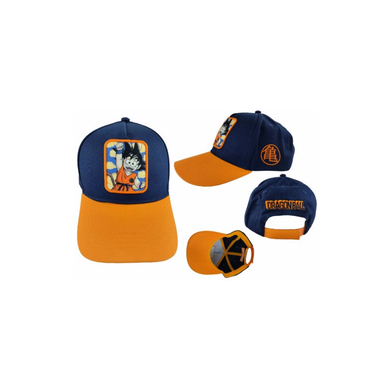 GORRA DRAGON BALL GOKU PEQUENO MARINO/NARANJA