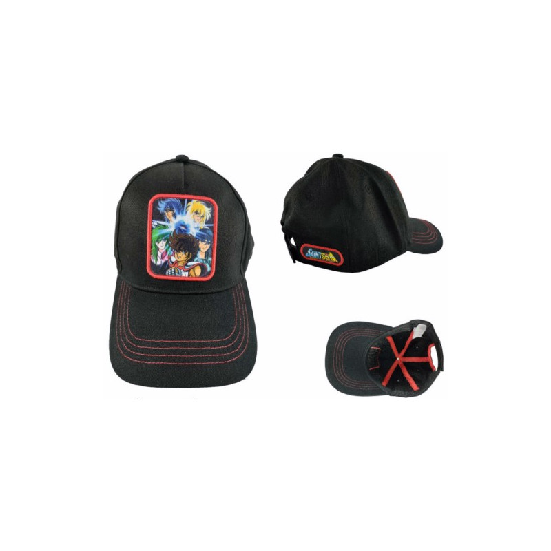 GORRA SAINT SEIYA BEISBOL PERSONAJES NEGRO