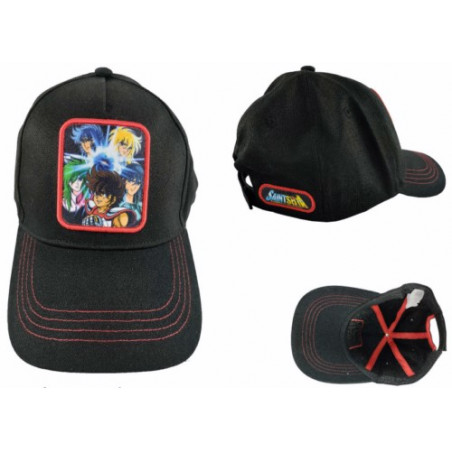 GORRA SAINT SEIYA BEISBOL PERSONAJES NEGRO