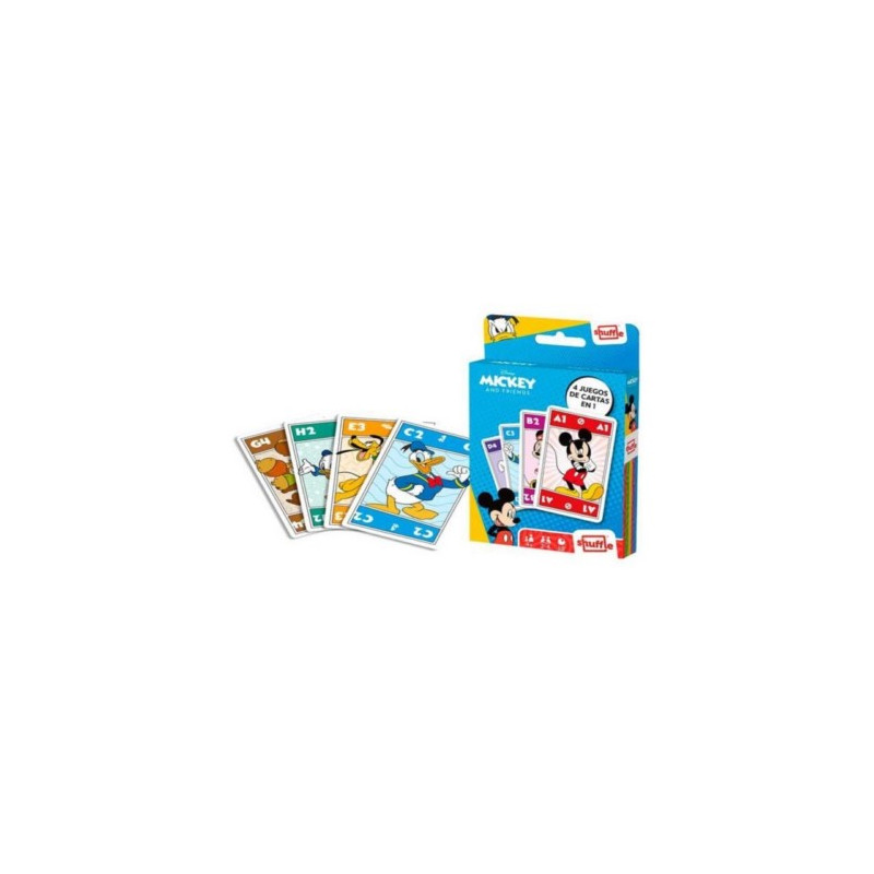 JUEGO CARTAS SHUFFLE 4 EN 1 MICKEY & FRIENDS