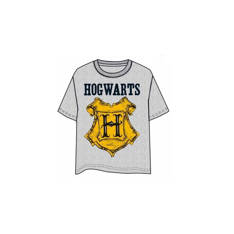 CAMISETA HARRY POTTER HOGWARTS GRIS XXL