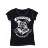 CAMISETA CHICA HARRY POTTER HOGWARTS NEGRA L