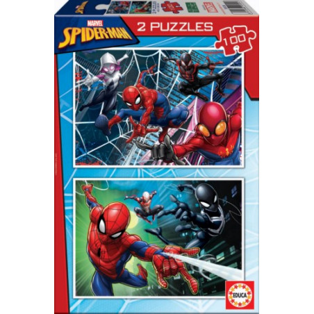 PUZLE 2 X 100 SPIDERMAN