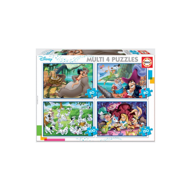 PUZLE MULTI 4 CLASICOS DISNEY