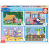 PUZLE MULTI 4 JUNIOR PEPPA PIG