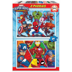 PUZLE 2 X 20 MARVEL SUPERHEROES