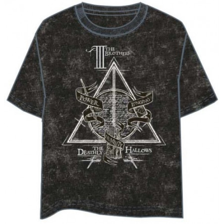 CAMISETA CHICA HARRY POTTER DEATHLY HALLOWS M