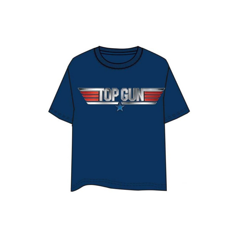 CAMISETA TOP GUN LOGO AZUL S