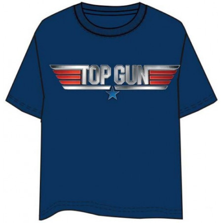 CAMISETA TOP GUN LOGO AZUL S