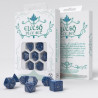 QW CAJA DADOS SET ELVISH COBALT/ SILVER (7)