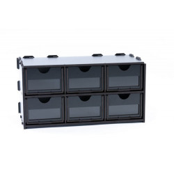 ACCESORIOS PINTURAS  NEGRO ELEMENT WITH SIX DRAWER