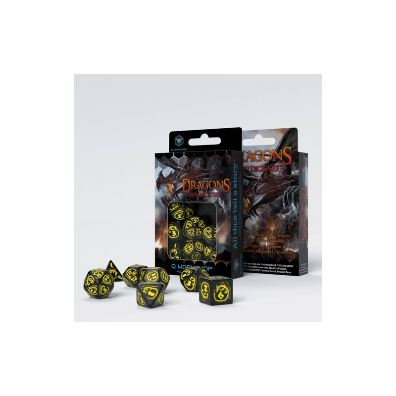 QW DRAGONS BLACK & YELLOW SET (7)