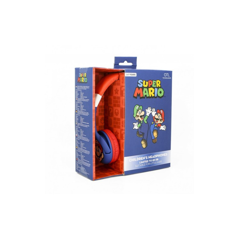 AURICULARES CABLE OTL SUPER MARIO 3-7 AÑOS