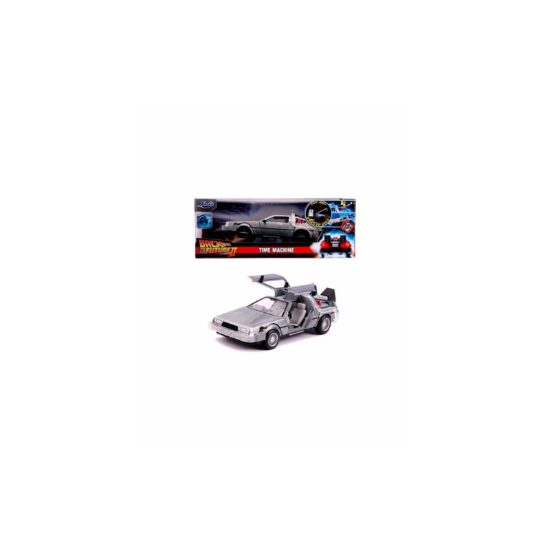 COCHE METAL REGRESO AL FUTURO 2 DELOREAN 1:24 17 CM